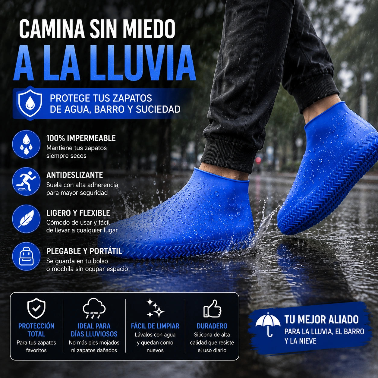DryStep - Zapatos secos, aunque llueva a cántaros: Cubrezapatos