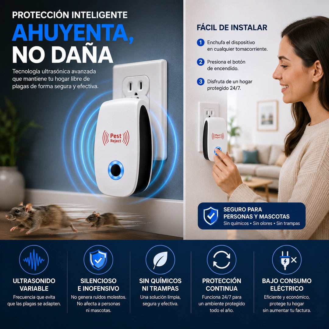 SilentGuard — Aleja plagas sin químicos ni trampas: PROMO: REPELENTE DE RATON X2 UNDS