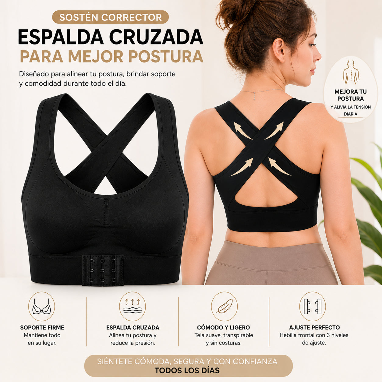 FlexiShape Bra - Levanta y alinea tu postura: Sostén Corrector De Postura Ortopédico