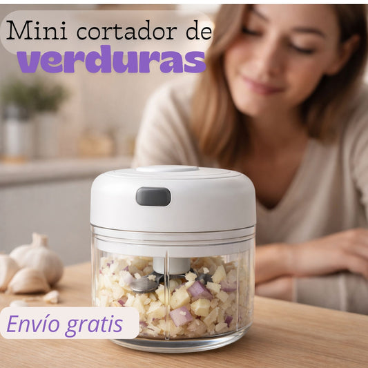 Mini Cortadora de Verduras USB  • Rápida • Portátil • Recargable • Sin cables molestos