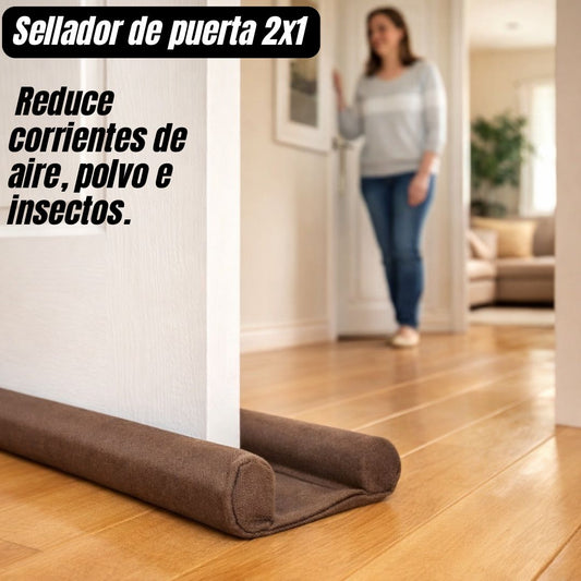 2X1 Sellador Aislador para Puerta: Instálalo en segundos y mejora el cierre de tu puerta.