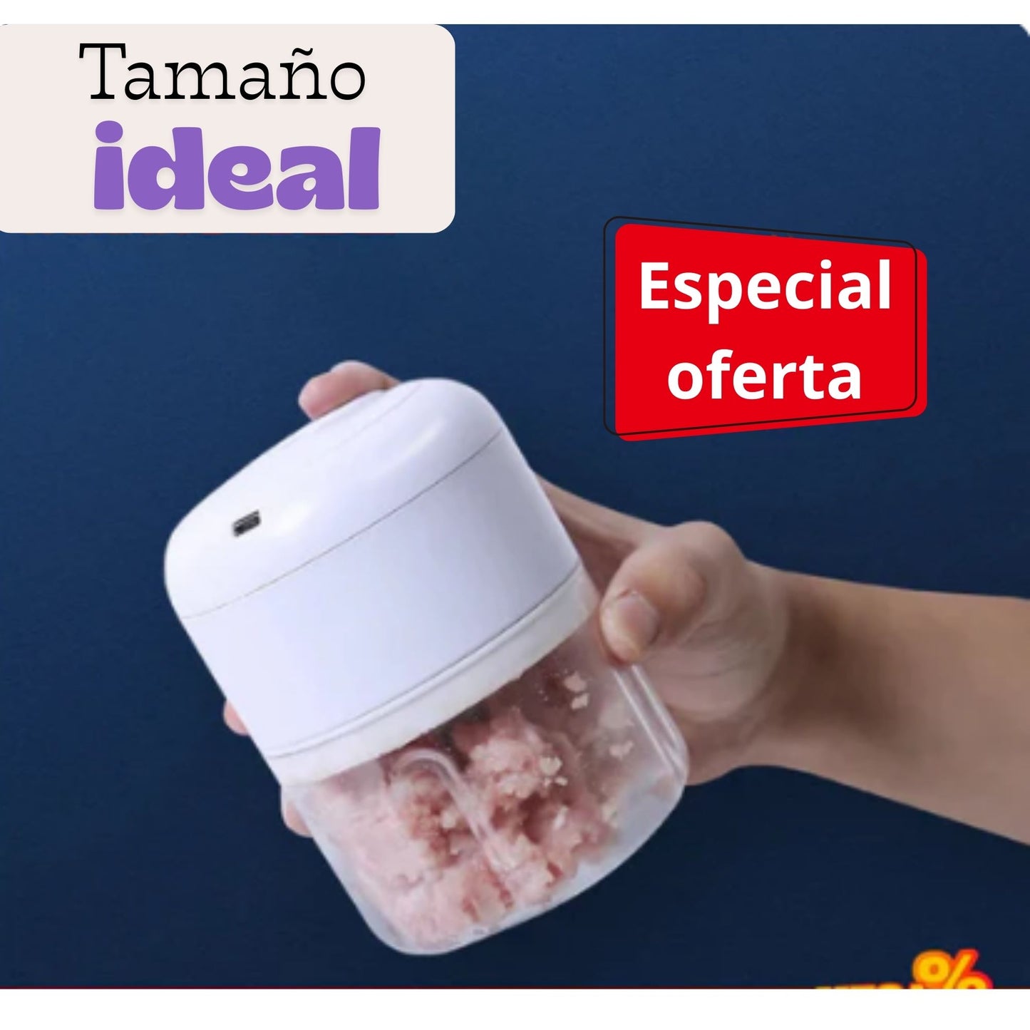 Mini Cortadora de Verduras USB  • Rápida • Portátil • Recargable • Sin cables molestos