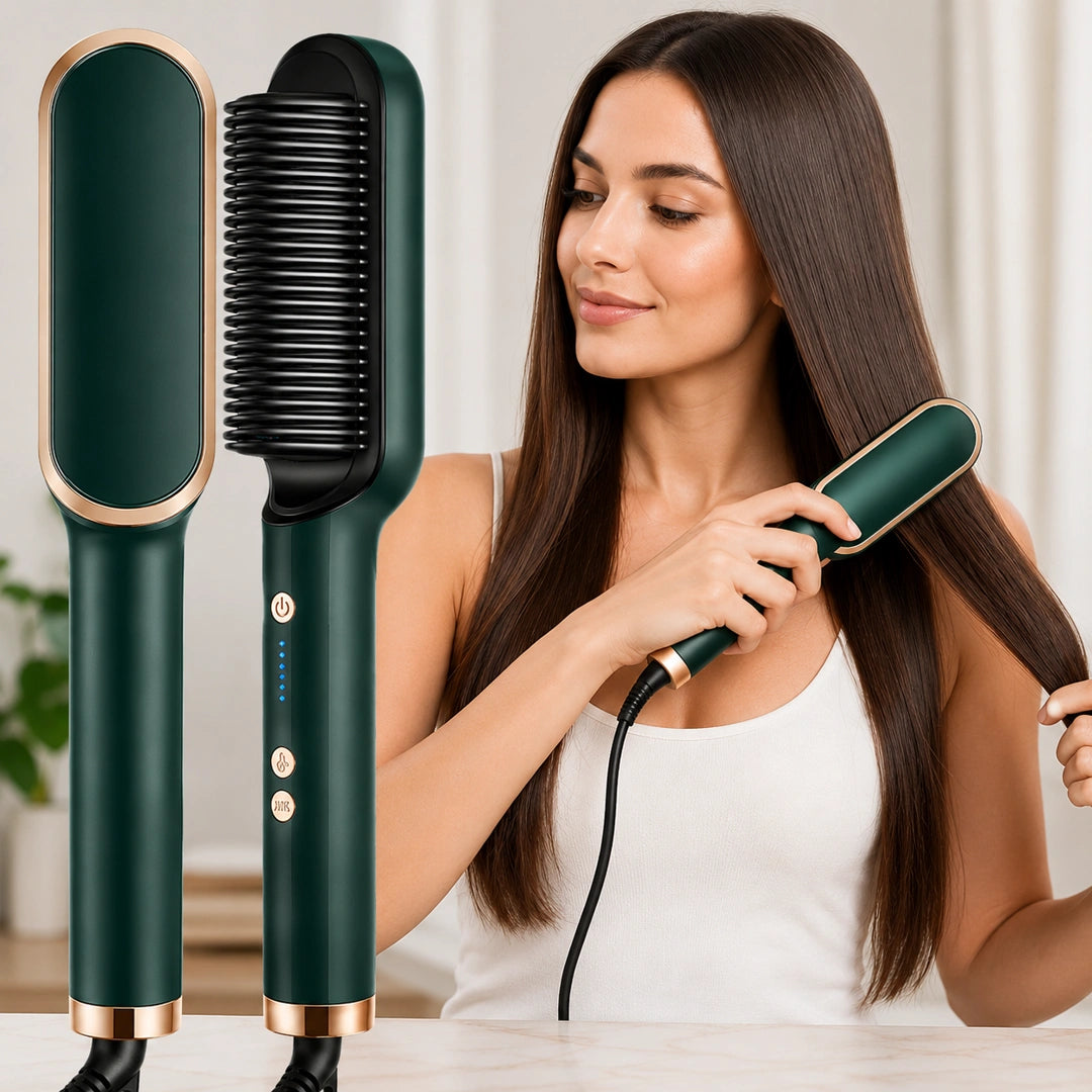 VelvetBrush - Liso perfecto sin plancha tradicional: Cepillo Alisador Rizador Multifuncional