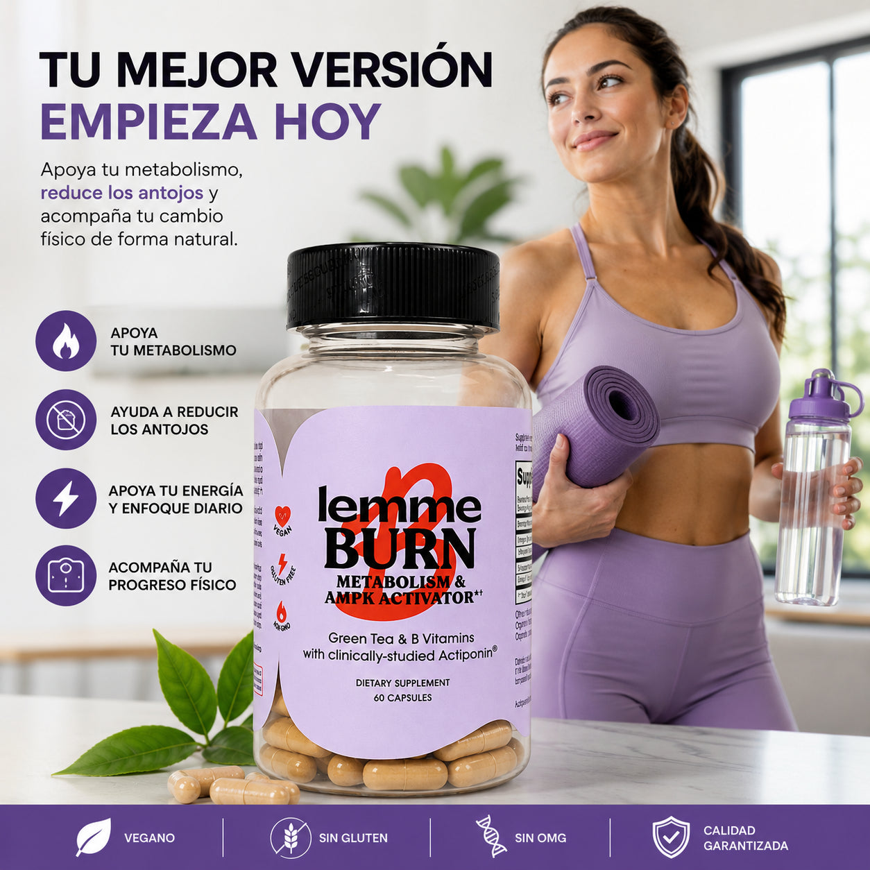 LeanShape Formula - Apoya tu progreso físico: LEMME BURN SUPLEMENTO NATURAL 60UNI