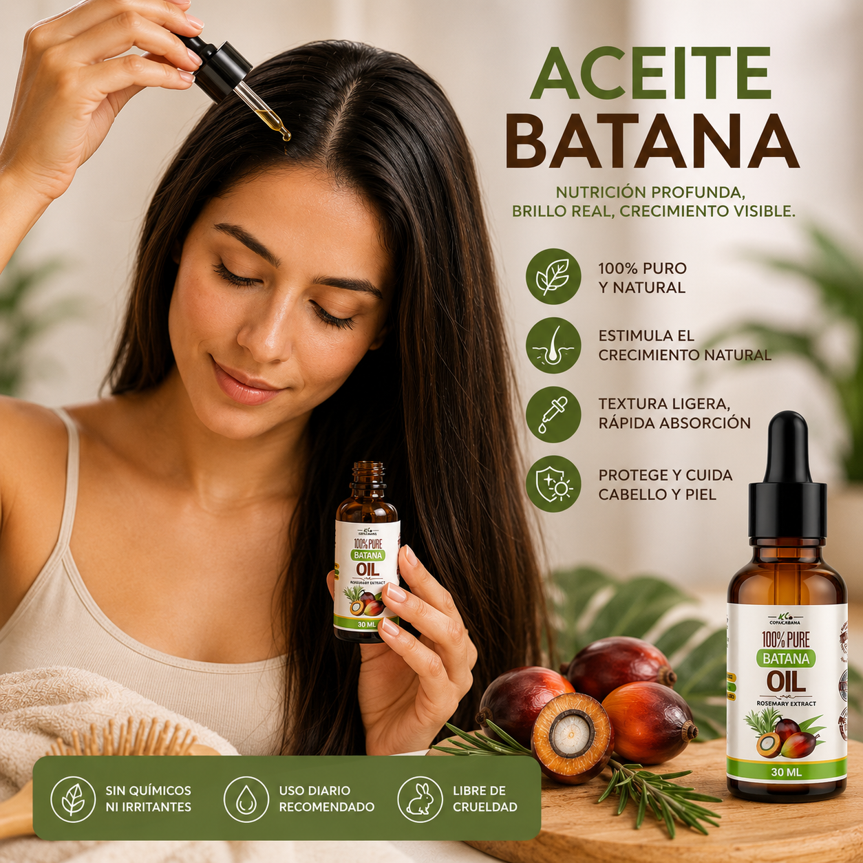 Batané Élixir: Cabello que crece fuerte y brilla de verdad