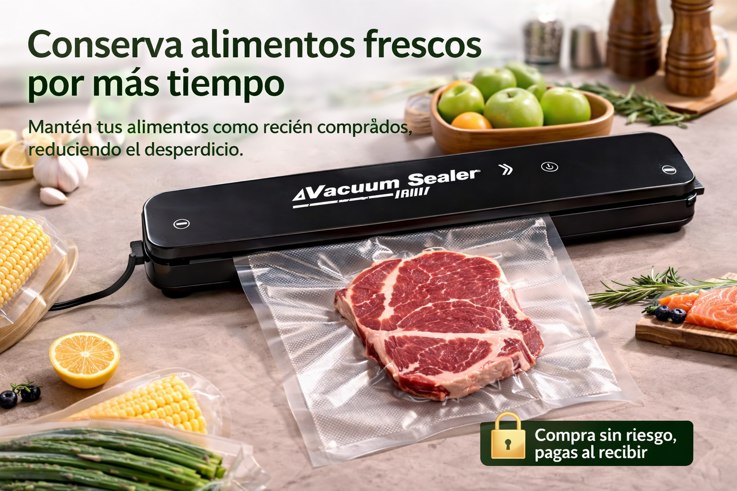 Sellador al vacío SealPro Max - Extiende la vida de tus alimentos