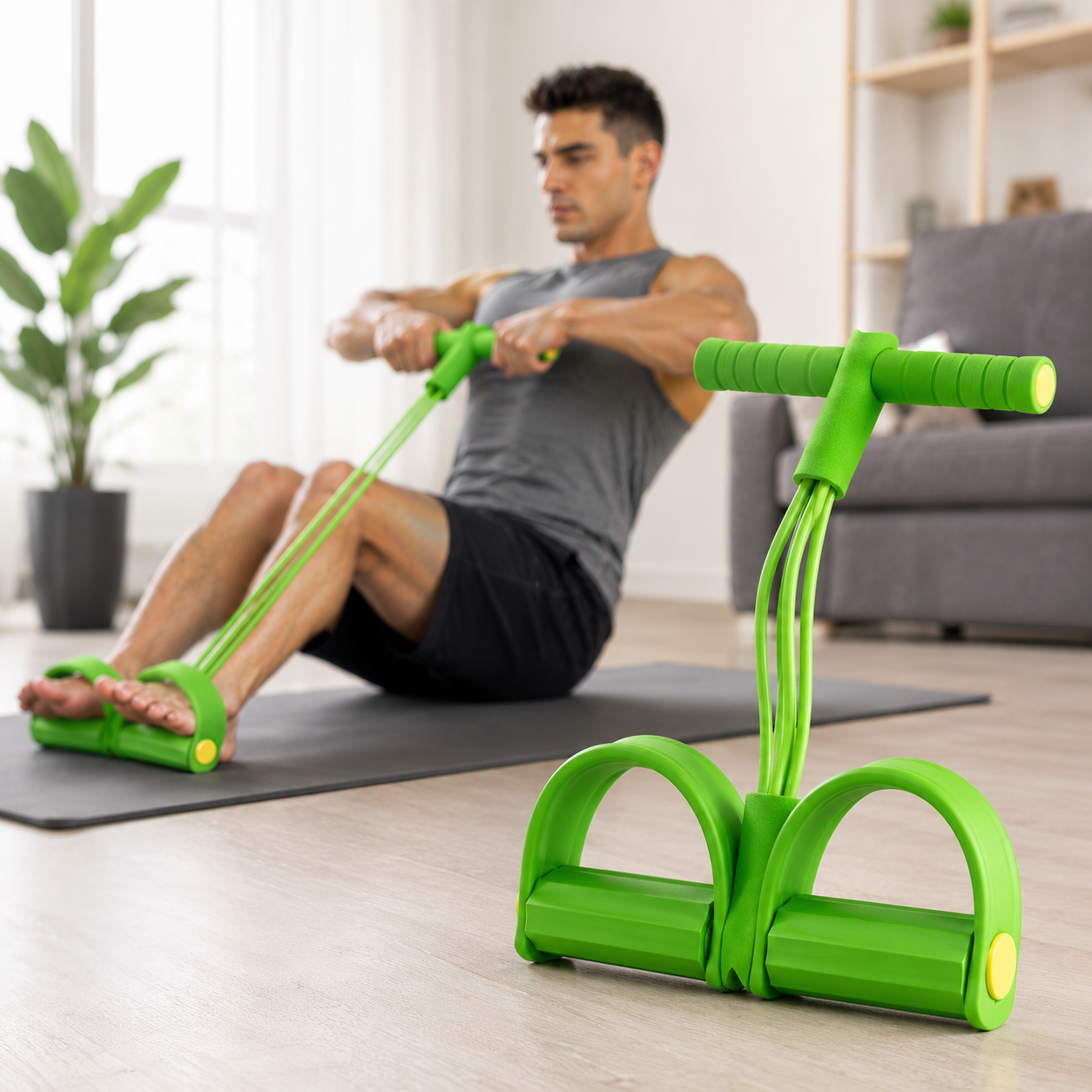 BodyFlex Pro - Entrena Donde Quieras: Bandas Elásticas Resistencia Con Pedal