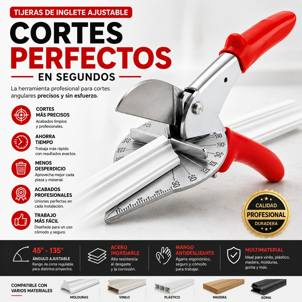 MultiTrim Pro - Ajusta y Corta con Precisión: TIJERAS DE ANGULO AJUSTABLE