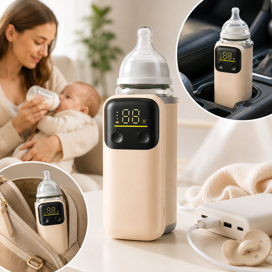 BebéTemp - Temperatura ideal en cualquier lugar: Calentador Biberon Portátil Inalámbrico