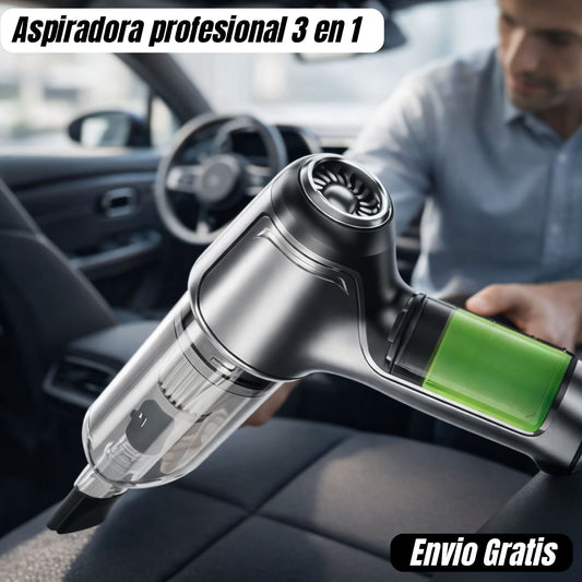 MINI ASPIRADORA  3 en 1: La solución Ideal para tu auto y hogar