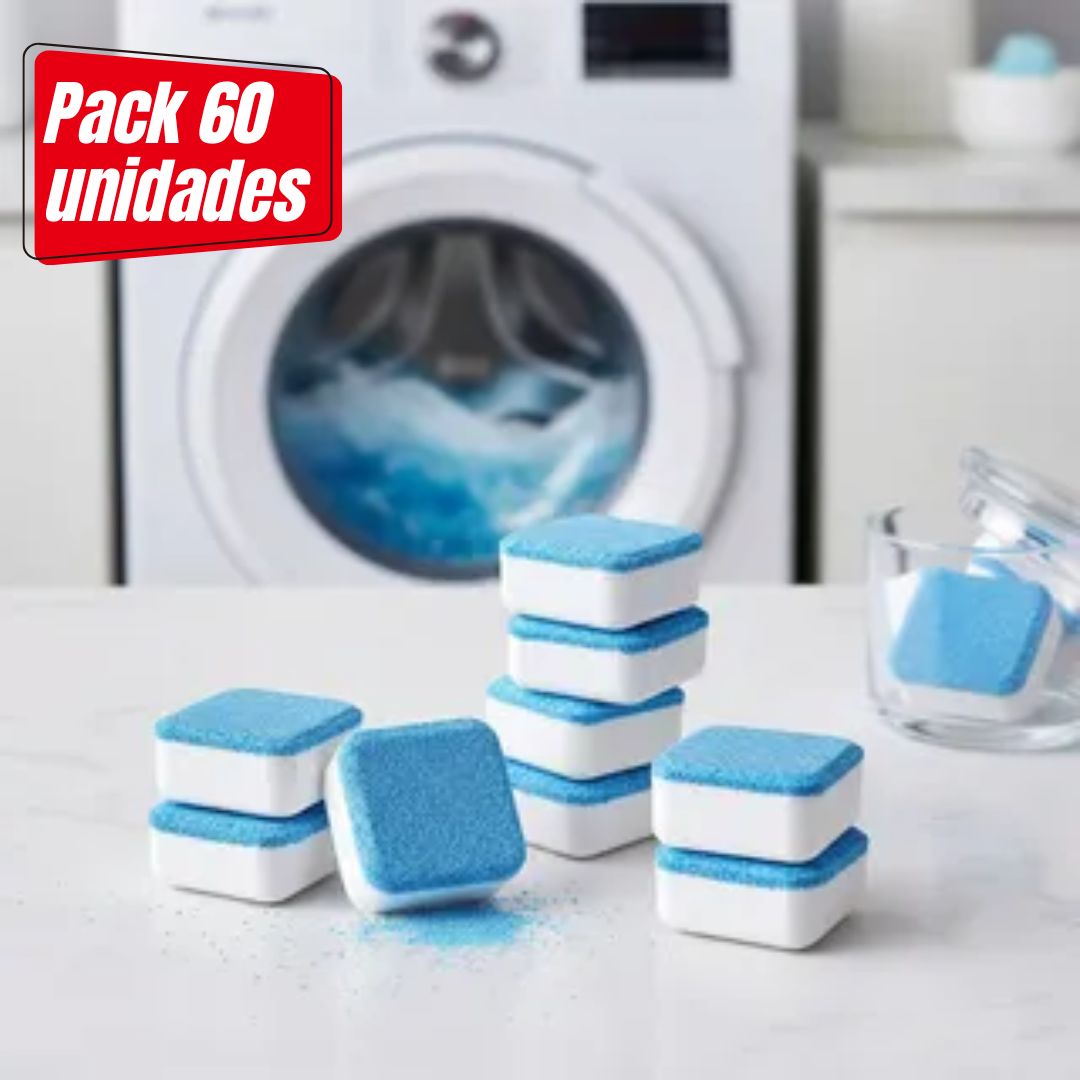 Pack Pastilla Lavadora X 60 Unid. 5 Caja : Limpia tu lavadora en solo un ciclo.