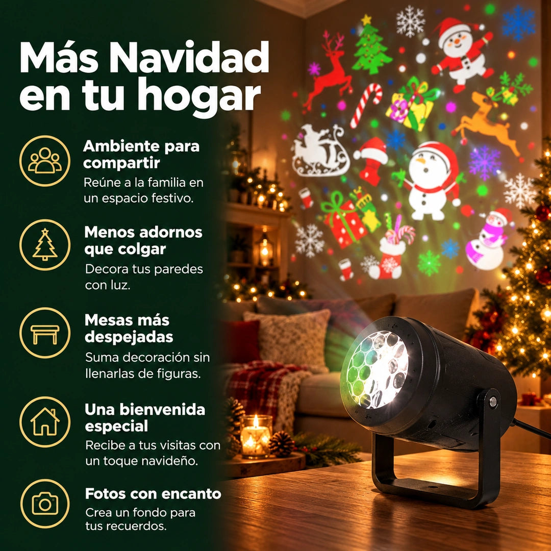 LumiNoel - Ilumina tu Navidad hasta 50 m² - Decora con una proyección navideña